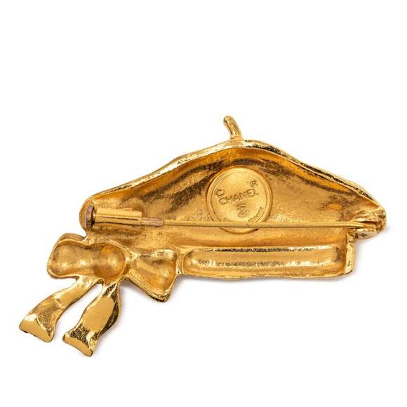 CHANEL Gold Brooch